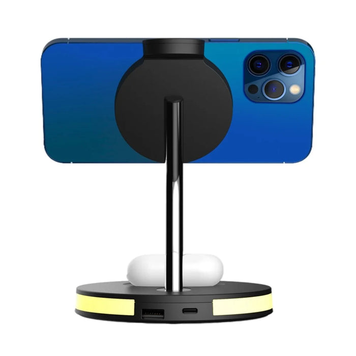F17 4-in-1 15W Max Multi-Function Wireless Charger with Night Light Magnetic Wireless Charging Stand - 7