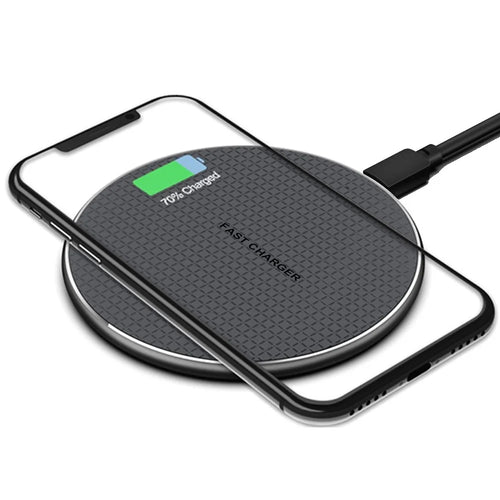 Q25 15W Qi Wireless Charger Metal Phone Ultra-Thin Fast Charging Pad - 1