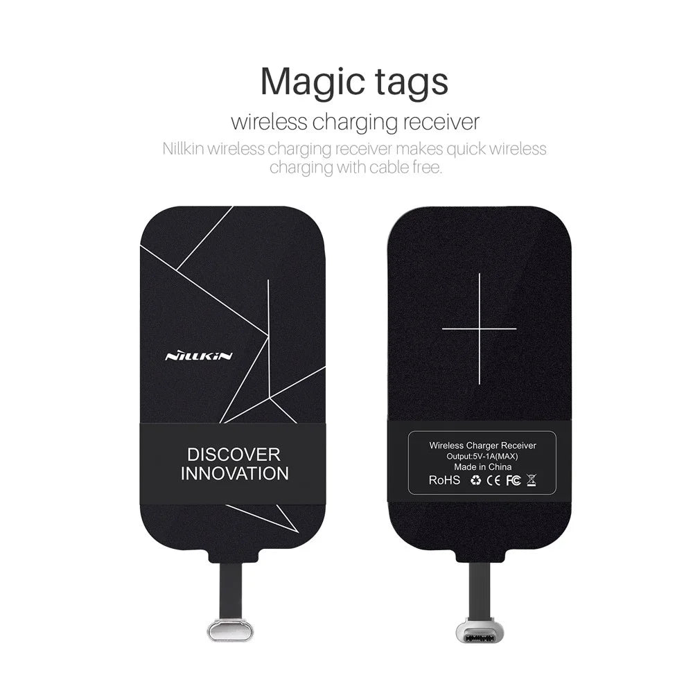 NILLKIN Slim Design Phone Charger Type-C Wireless Charger Fast Charging Receiver for Smartphones - 1