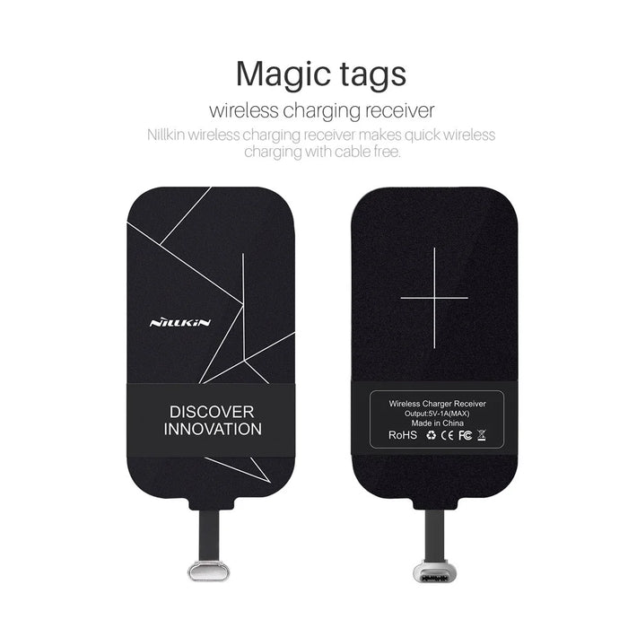 NILLKIN Slim Design Phone Charger Type-C Wireless Charger Fast Charging Receiver for Smartphones - 1