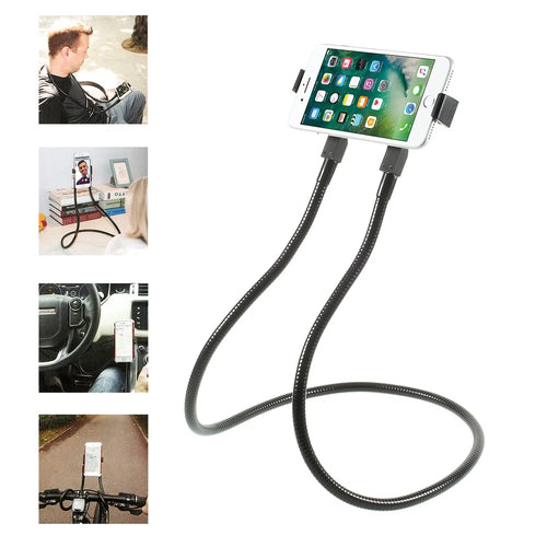 Flexible Long Arm Design Hanging Neck Desktop Cell Phone Mount Holder Lazy Bracket - 1