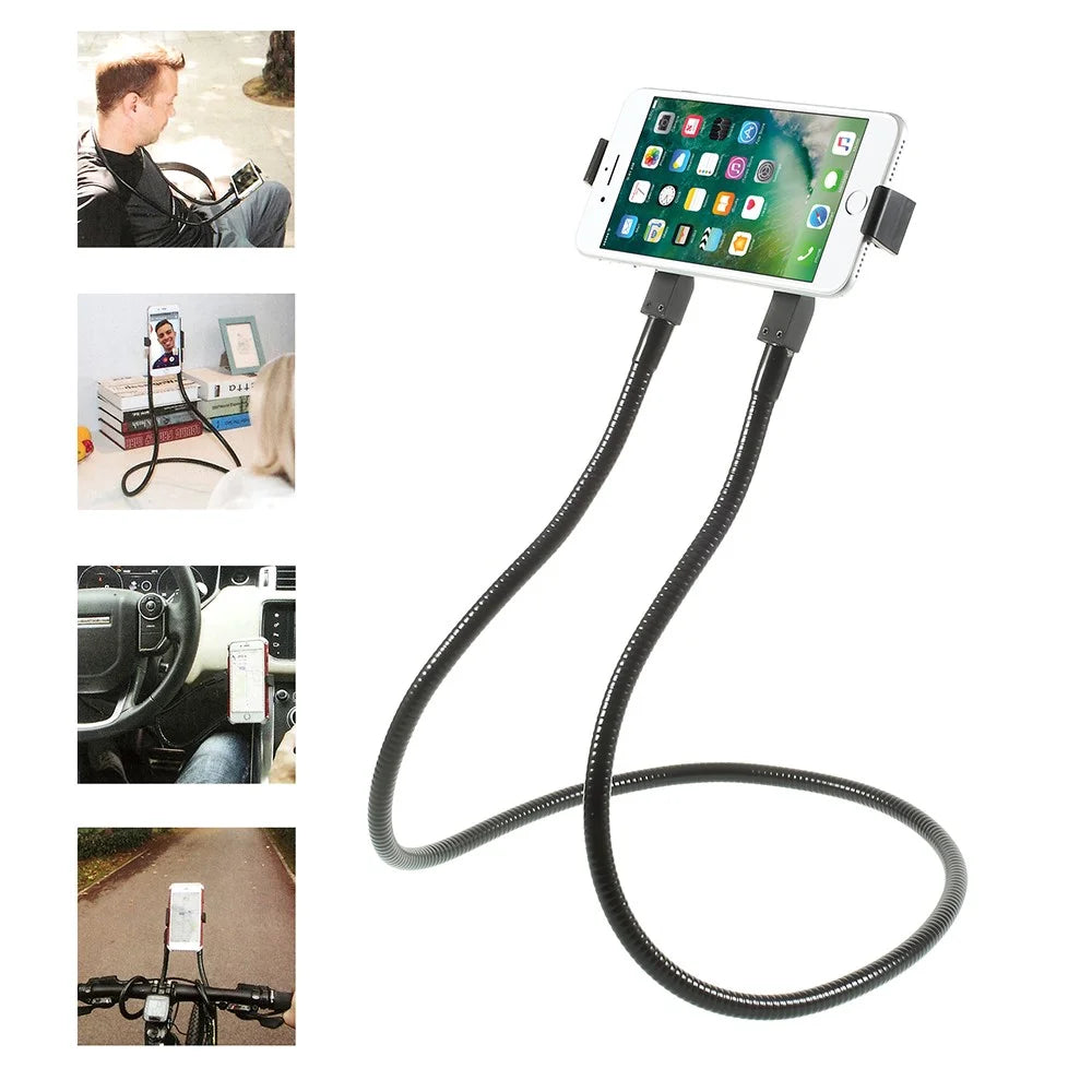 Flexible Long Arm Design Hanging Neck Desktop Cell Phone Mount Holder Lazy Bracket - 1