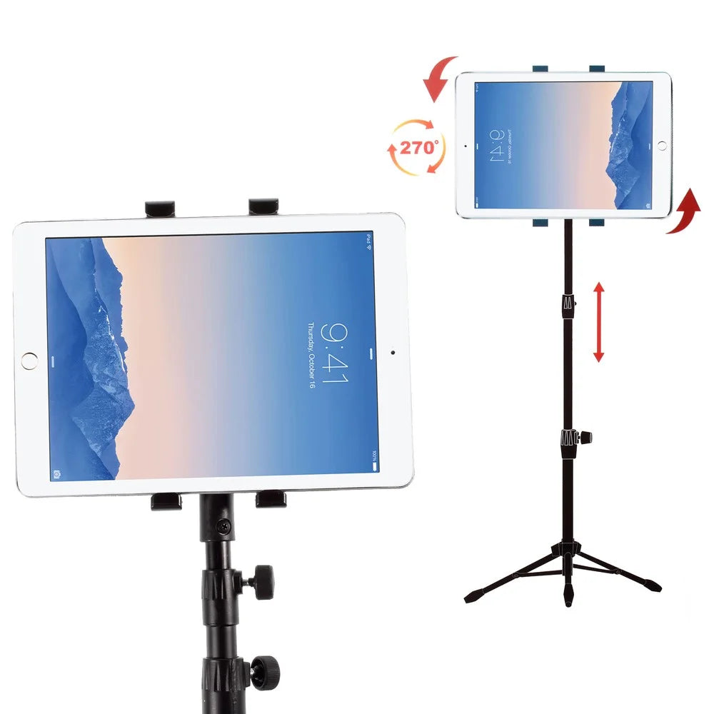 Portable Adjustable Tripod Stand Tablet Holder for iPad Air/Samsung Galaxy Tab A - 1