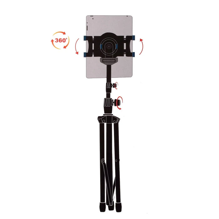 Portable Adjustable Tripod Stand Tablet Holder for iPad Air/Samsung Galaxy Tab A - 5