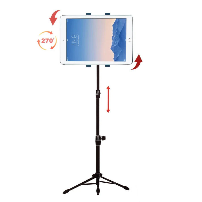 Portable Adjustable Tripod Stand Tablet Holder for iPad Air/Samsung Galaxy Tab A - 6