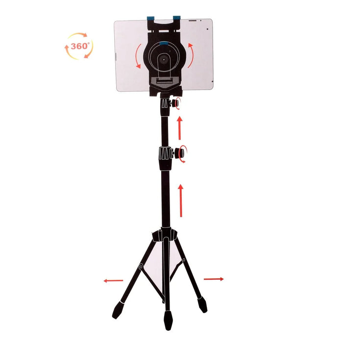 Portable Adjustable Tripod Stand Tablet Holder for iPad Air/Samsung Galaxy Tab A - 7