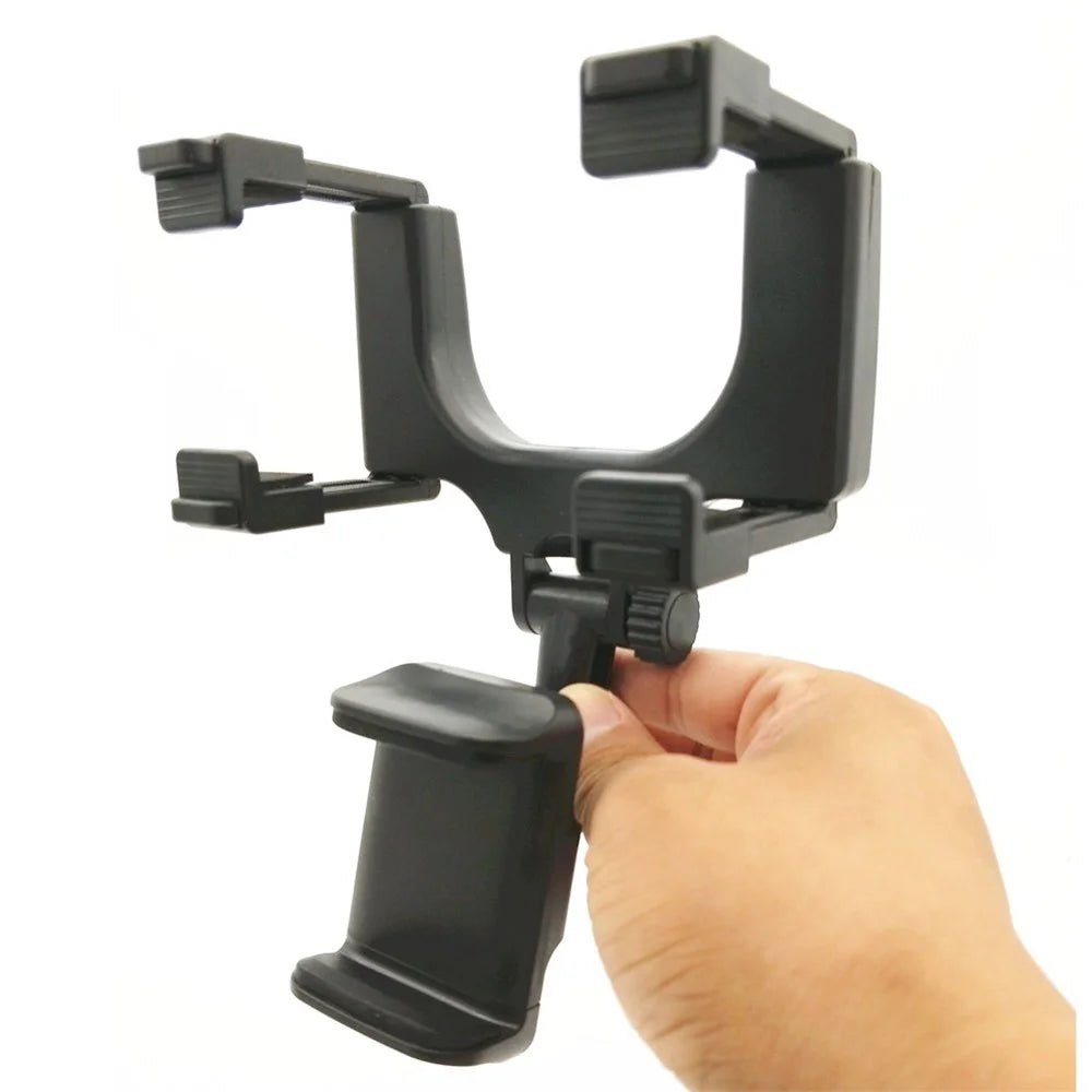 Universal Car Rear View Mirror Mount - Black - 1