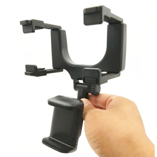 Universal Car Rear View Mirror Mount - Black - 1