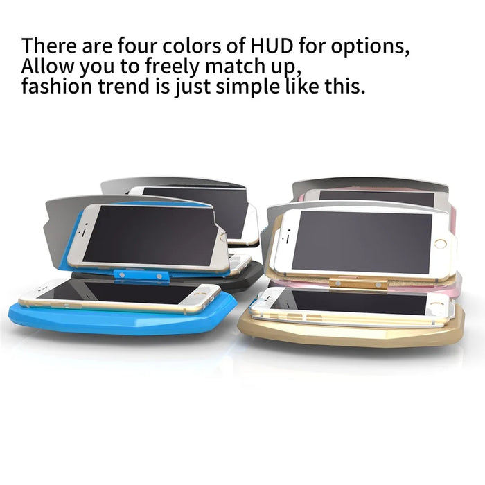 Car Head Up Display HUD Car Cell Phone GPS Navigation Image Reflector Holder - Black - 5