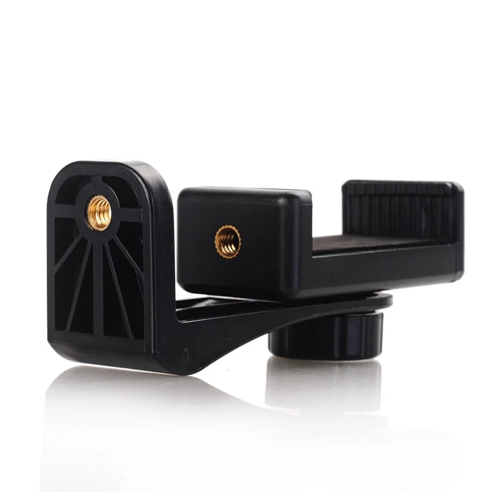 360 Degree Rotation Universal Cell Phone Tripod Mount Adapter Adjustable Clamp with 1/4 Interface - 5