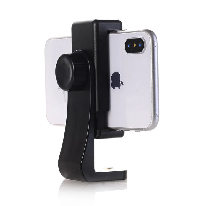 360 Degree Rotation Universal Cell Phone Tripod Mount Adapter Adjustable Clamp with 1/4 Interface - 6