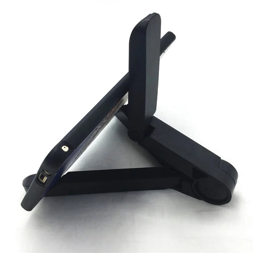 Portable Folding Adjustable Desk Holder Mount Stand for Tablets - Black - 1