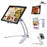 2-in-1 Desktop/Wall Mount Adjustable Tablet Holder Aluminum Kitchen Tablet Stand Bracket for iPad 2018/iPad Pro/iPad Mini - Silver - 1