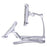 2-in-1 Desktop/Wall Mount Adjustable Tablet Holder Aluminum Kitchen Tablet Stand Bracket for iPad 2018/iPad Pro/iPad Mini - Silver - 5
