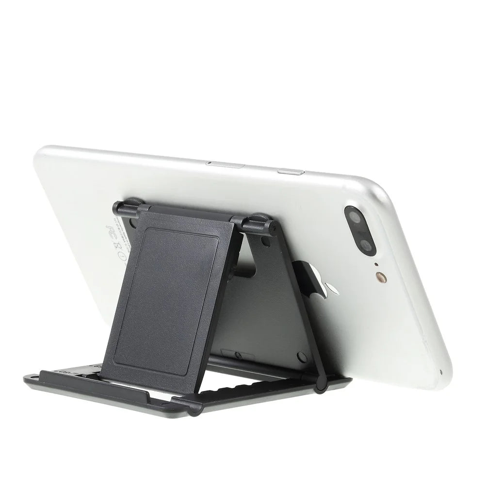 Multi-Angle Adjustable Foldable Desktop Cradle Holder Mount for iPhone Samsung Huawei Smartphone - Black - 4