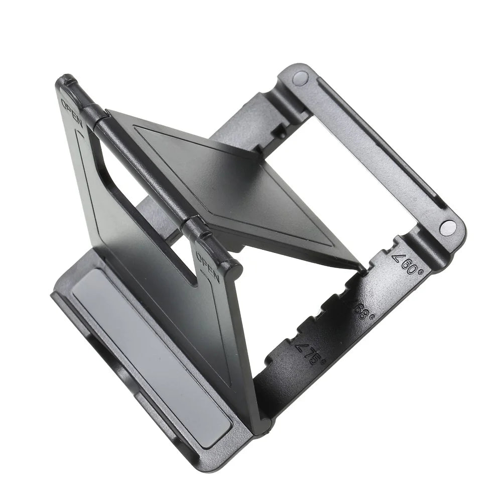 Multi-Angle Adjustable Foldable Desktop Cradle Holder Mount for iPhone Samsung Huawei Smartphone - Black - 6