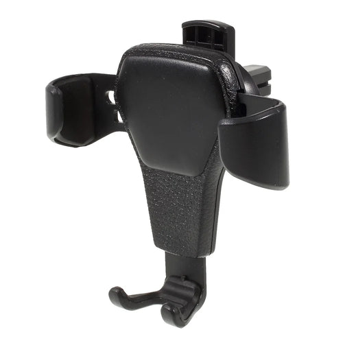 Leather Texture Gravity Car Air Vent Mount Holder for iPhone Samsung - 1