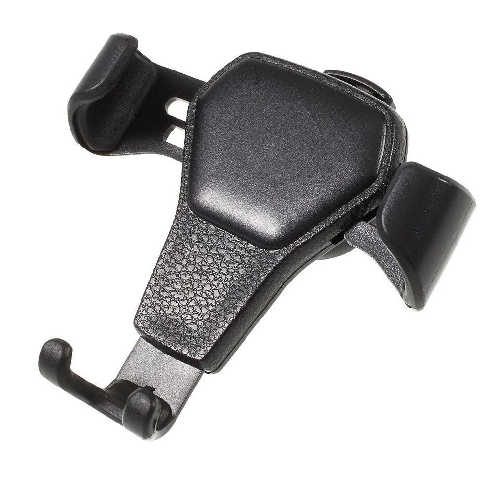 Leather Texture Gravity Car Air Vent Mount Holder for iPhone Samsung - 3