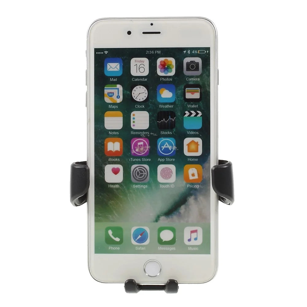 Leather Texture Gravity Car Air Vent Mount Holder for iPhone Samsung - 4