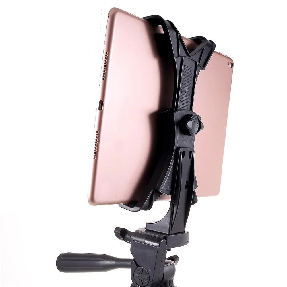 3110 Universal Tablet Clamp Holder Mount with Aluminum Tripod Stand for iPad 4/Air/Pro 11-inch (2018), Clamp Width: 123-200mm - 4