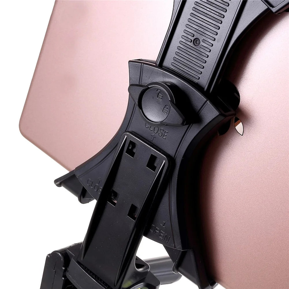 3110 Universal Tablet Clamp Holder Mount with Aluminum Tripod Stand for iPad 4/Air/Pro 11-inch (2018), Clamp Width: 123-200mm - 5