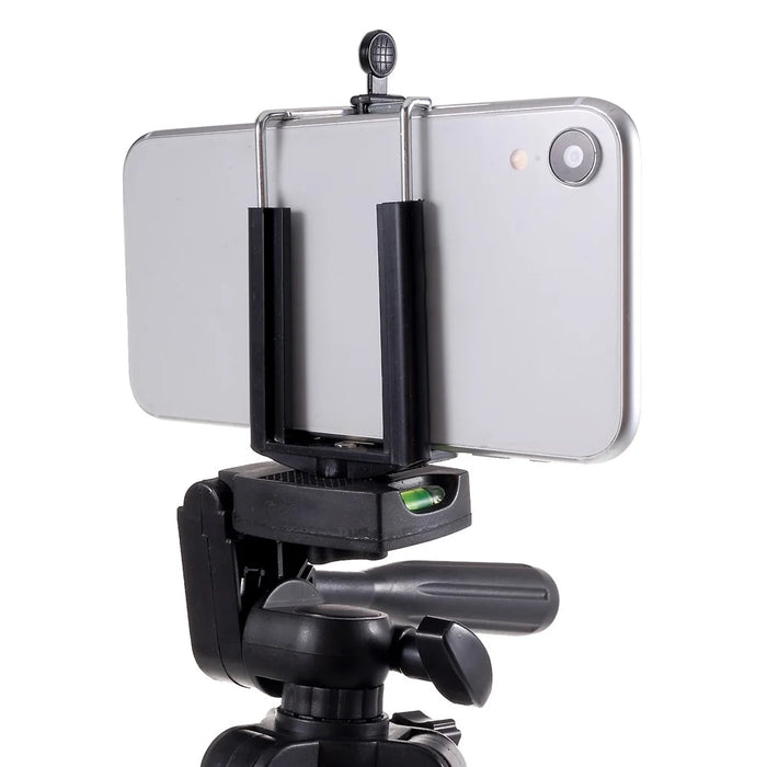 3110 Aluminum Desktop Tripod with Phone Clamp Extendable Live Streaming Travel Lightweight Stand - 4