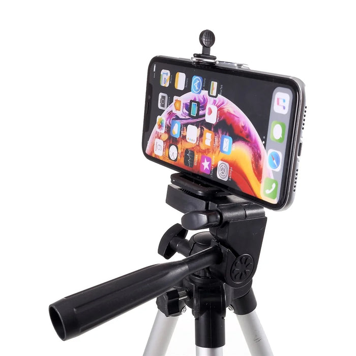 3110 Aluminum Desktop Tripod with Phone Clamp Extendable Live Streaming Travel Lightweight Stand - 5