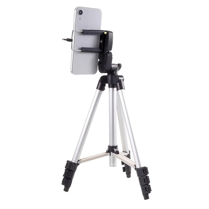 3110 Aluminum Desktop Tripod with Phone Clamp Extendable Live Streaming Travel Lightweight Stand - 7