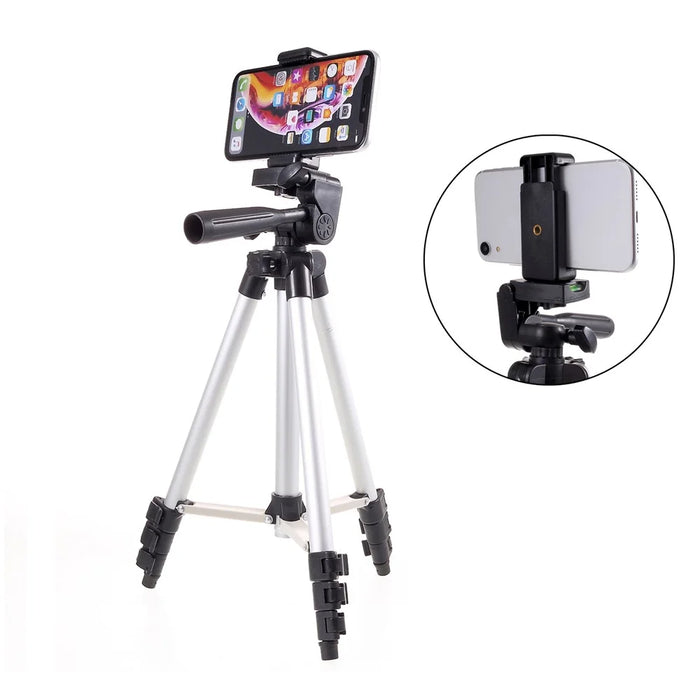 3110 Aluminum Adjustable Tripod Holder with Phone Clamp, Clamp Width: 57-83mm - 1