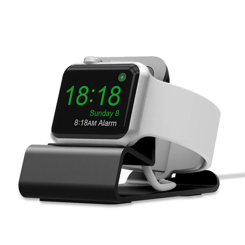 Aluminum Alloy Smart Watch Charging Station Dock Holder Stand for Apple Watch Series 3/2/1 - Grey - 1
