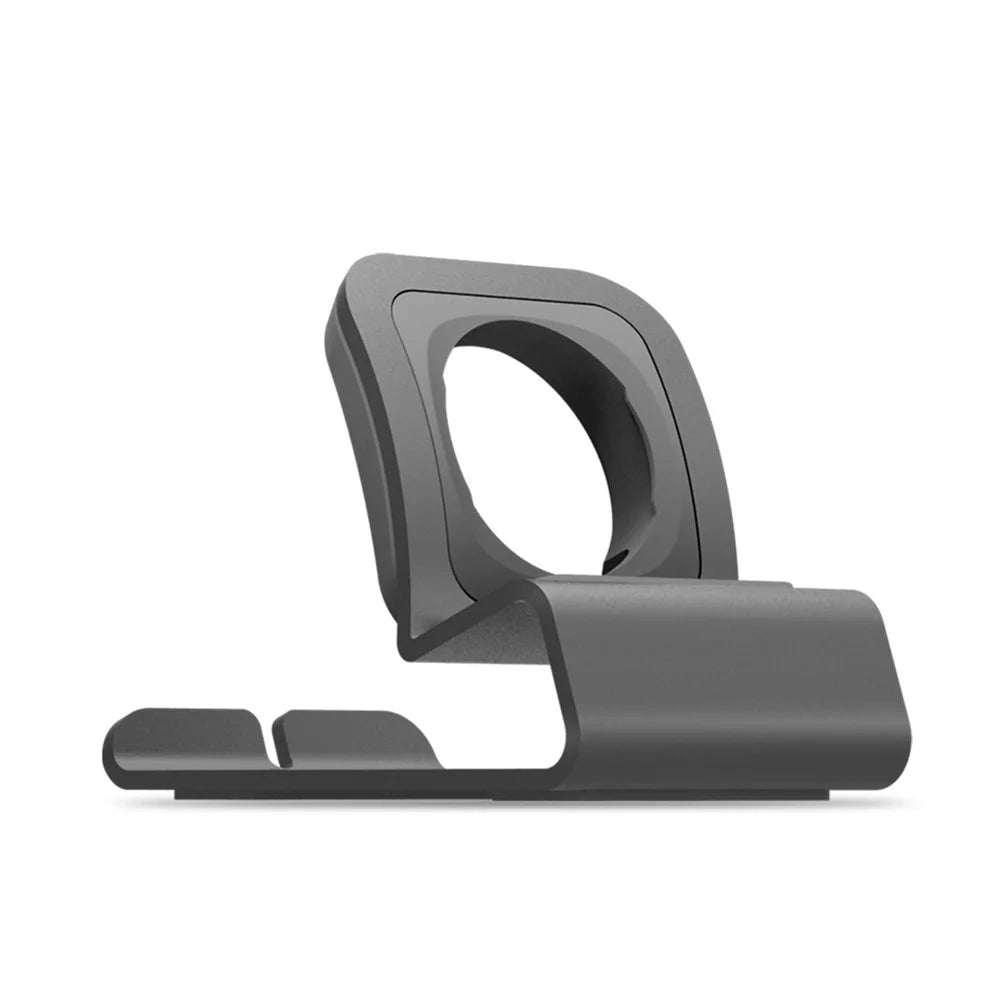 Aluminum Alloy Smart Watch Charging Station Dock Holder Stand for Apple Watch Series 3/2/1 - Grey - 2