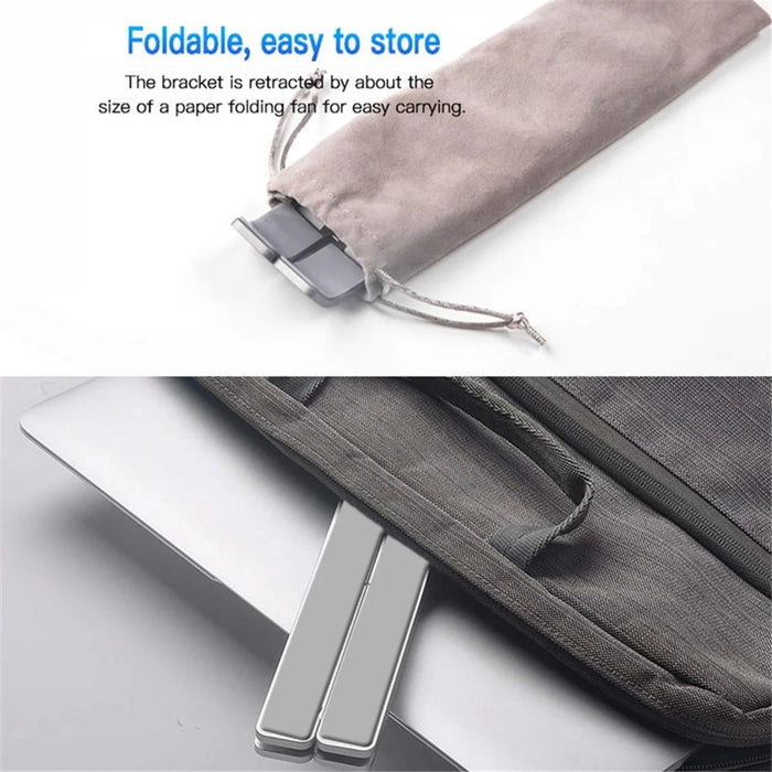 Foldable Aluminium Alloy Desktop Holder Stand for iPad 9.7 (2018), etc - 2