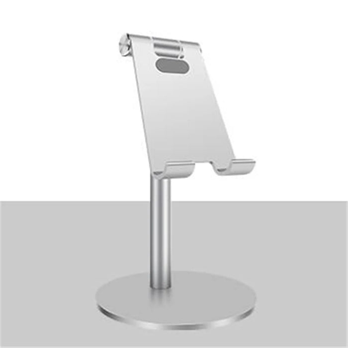 Aluminum Alloy Universal Phone Tablet Desktop Stand Holder 360 Degree Rotation Cellphone Bracket - Silver - 3