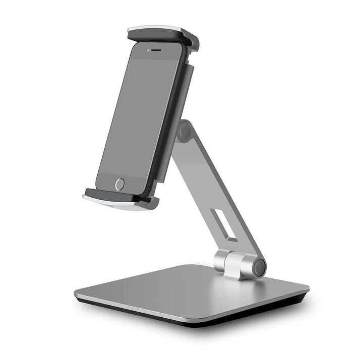 Foldable Rotary Aluminium Alloy 4-14 inch Phone Tablet Bracket Desktop Holder Stand - Grey - 5
