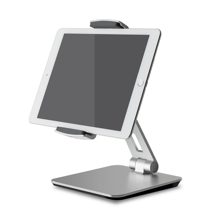 Foldable Rotary Aluminium Alloy 4-14 inch Phone Tablet Bracket Desktop Holder Stand - Grey - 7