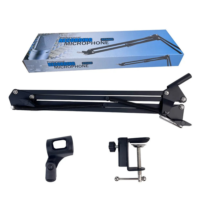 RODD NB-35 Broadcasting Studio Microphone Mic Stand Metal Boom Scissor Suspension Arm Mount - Black - 3
