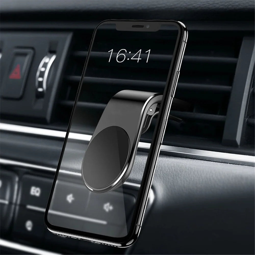 LEEHUR Car Adhesive Magnetic Air Vent Mount Smartphone Holder - Black - 2