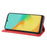 Auto-absorbed Vintage Style Leather Wallet Stand Protective Case for ZTE Blade A7 2019 - Red - 5