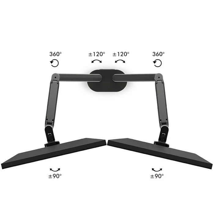 UPERGO OZ-2 Dual LCD Monitor Arms Stand Fully Adjustable Desk Mount with VESA Mounting - Dark Grey - 2
