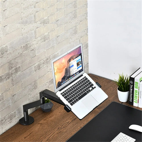 UPERGO OZ-1S Adjustable Laptop Arm Mount Desktop Monitor Desk Stand for Laptop and LCD Monitor  - Black - 1