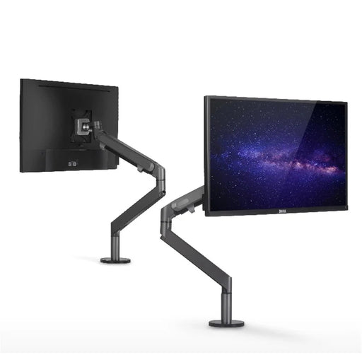 UPERGO OZ-1 Gas Spring LCD Arm Mount Swivel Clamp Desktop Monitor Stand Adjustable Office Desk Stand - Dark Grey - 1