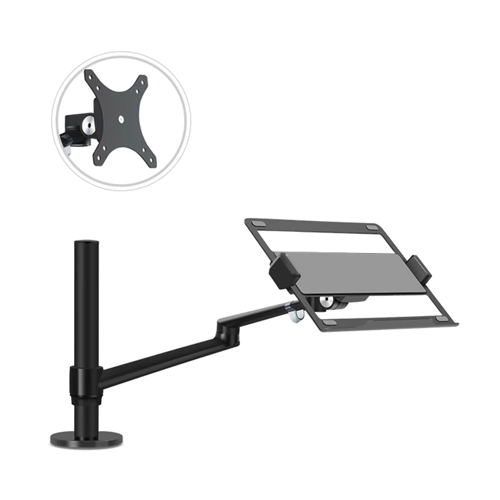 UPERGO OLL-1S Monitor Desk Stand Laptop Arm Mount Desktop for 10-17 inch Laptop - Black - 3