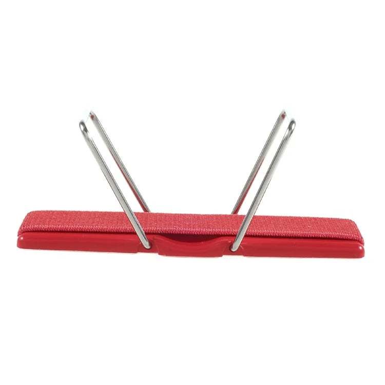 Elastic Band Finger Grip Phone Holder with Stand for Mobile Phones Tablets - Red - 3