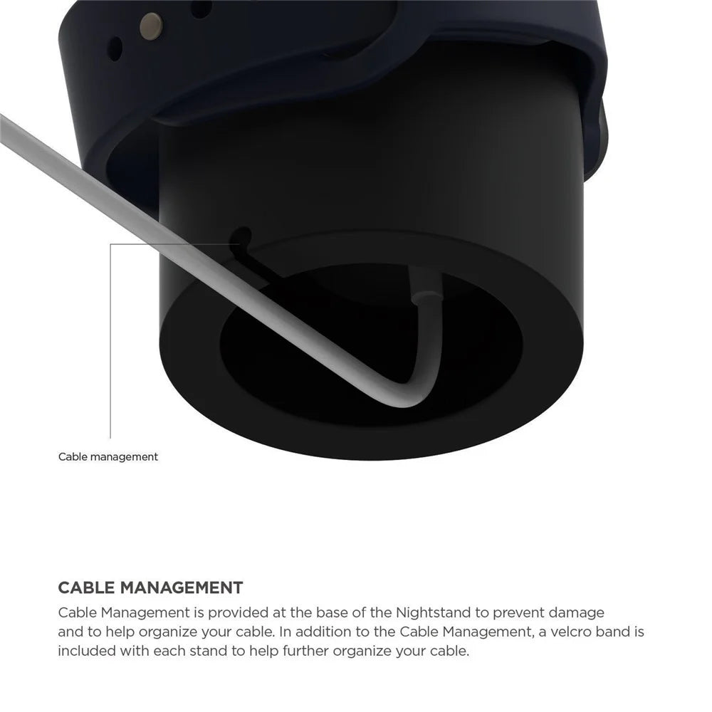 Watch Stand Holder Charger Display for Apple Watch Ultra 49mm / 8 / 7 45mm / 41mm /  6 / 5 /  SE / 4 44mm / 40mm / 3 /  2 /  1 42mm / 38mm - Black - 3