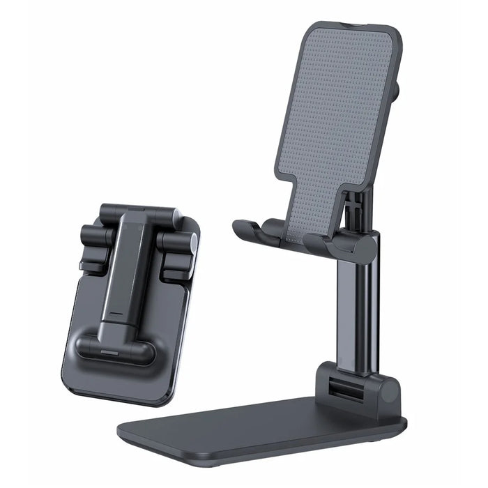 Foldable Desktop Phone Holder Tablet Stand Mobile Desk Stand Mobile Tablet Holder - Black - 1