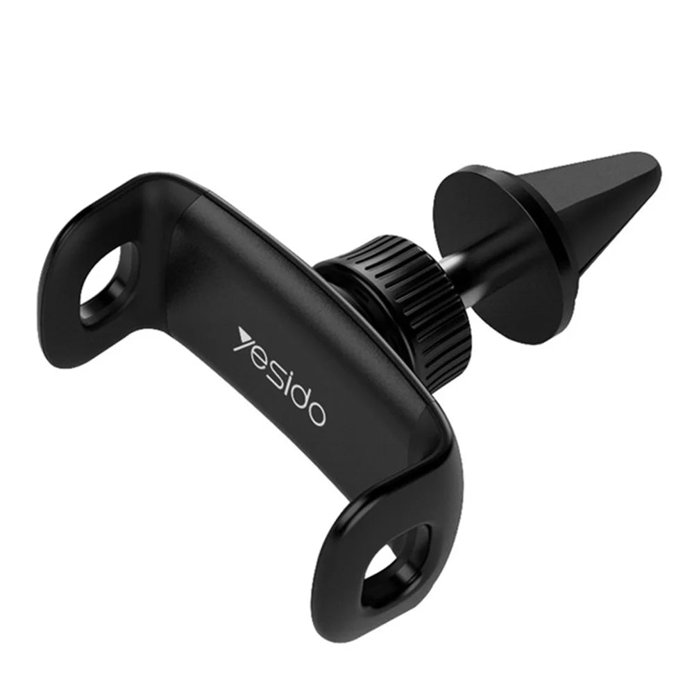 YESIDO C47 Mini Silicone Air Outlet Car Phone Holder Mount - Black - 1