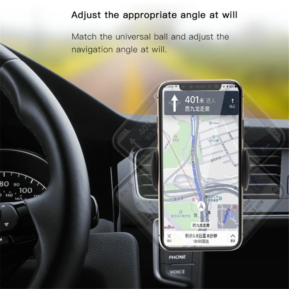 YESIDO C47 Mini Silicone Air Outlet Car Phone Holder Mount - Black - 3