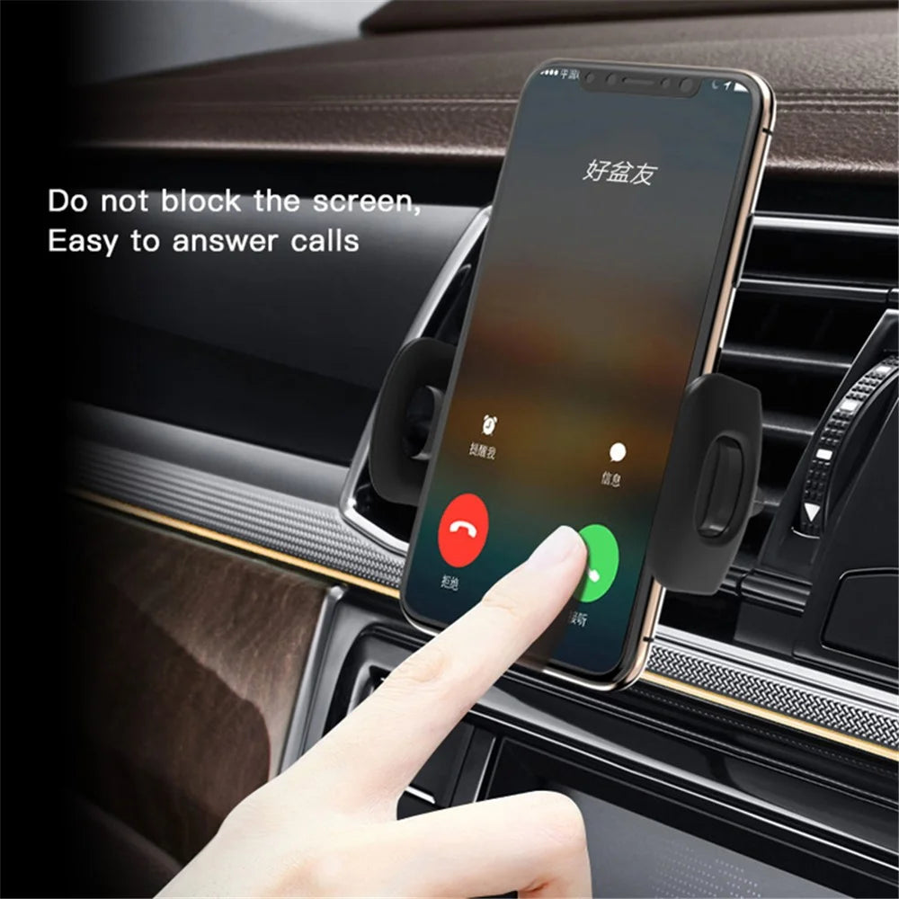YESIDO C47 Mini Silicone Air Outlet Car Phone Holder Mount - Black - 4