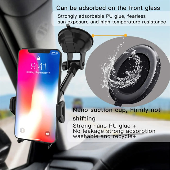 YESIDO C40 Universal Auto Clip Car Phone Holder Mount for 4-7 inches Phones - 7