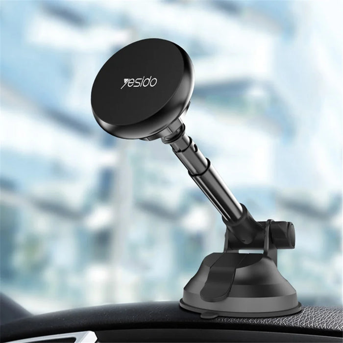 YESIDO C41 Universal Dashboard Suction Cup Magnetic Car Phone Holder Mount for 4-7 inches - Black - 5